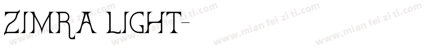 Zimra Light字体转换
